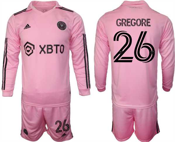 Men's Inter Miami CF #26 Gregore 2023-24 Pink Home Soccer Jersey Suit,We sell and wholesale Men's Inter Miami CF #26 Gregore 2023-24 Pink Home Soccer Jersey Suit on line form chian!